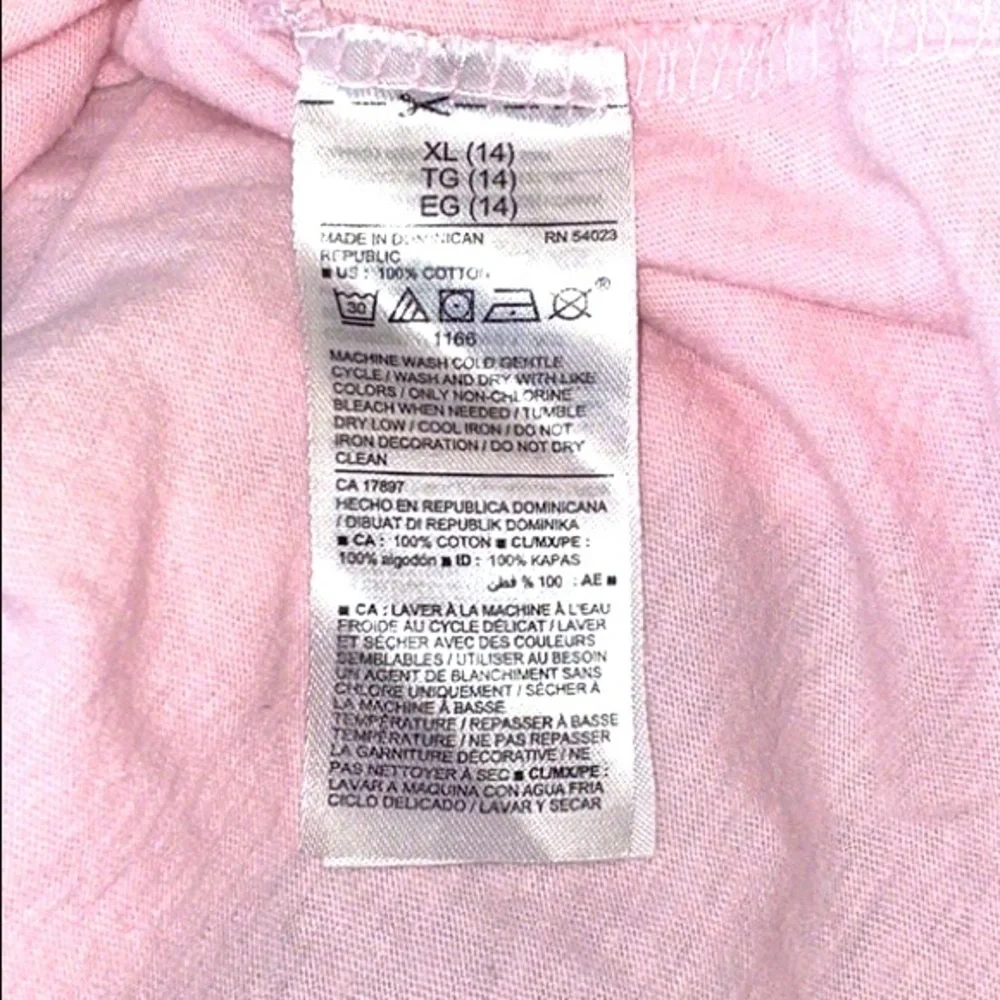 Old Navy Size XL (14) Girls “Oh Snap” High 5 Gingerbread Pink Long Sleeve Tee